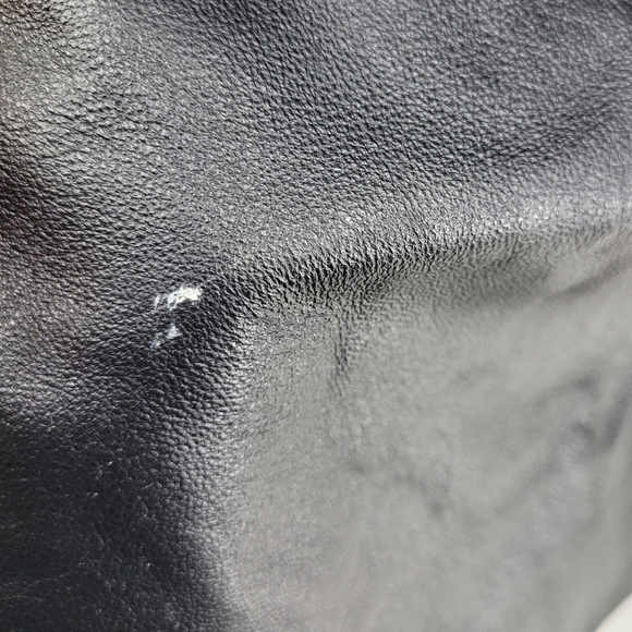 Chadwick Black Leather Button Front Jacket With Two Front Pockets Distressed XL - Picture 11 of 14